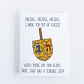 Cheese Dreidel Greeting Card