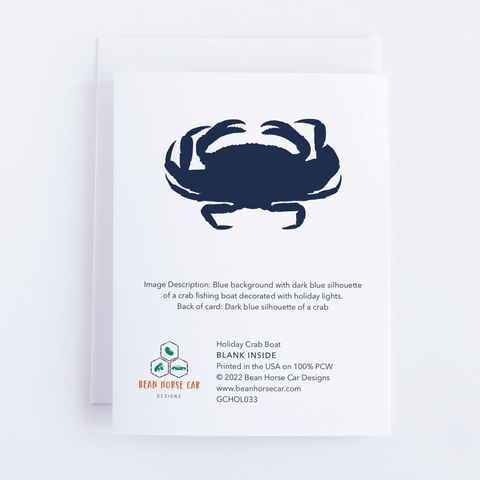 Holiday Crab Boat Greeting Card