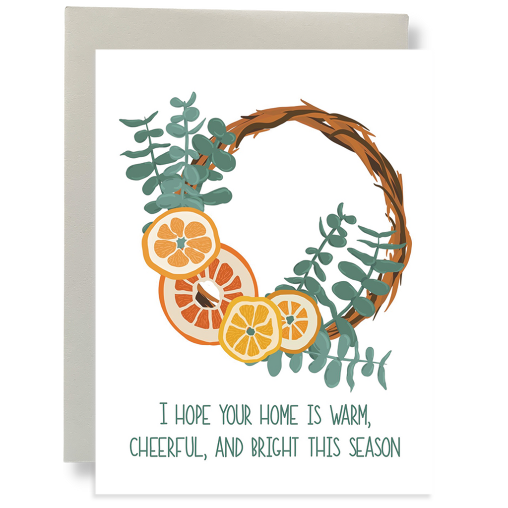 Seasonal Wreath - Cozy Home Greeting Card