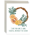 Seasonal Wreath - Cozy Home Greeting Card