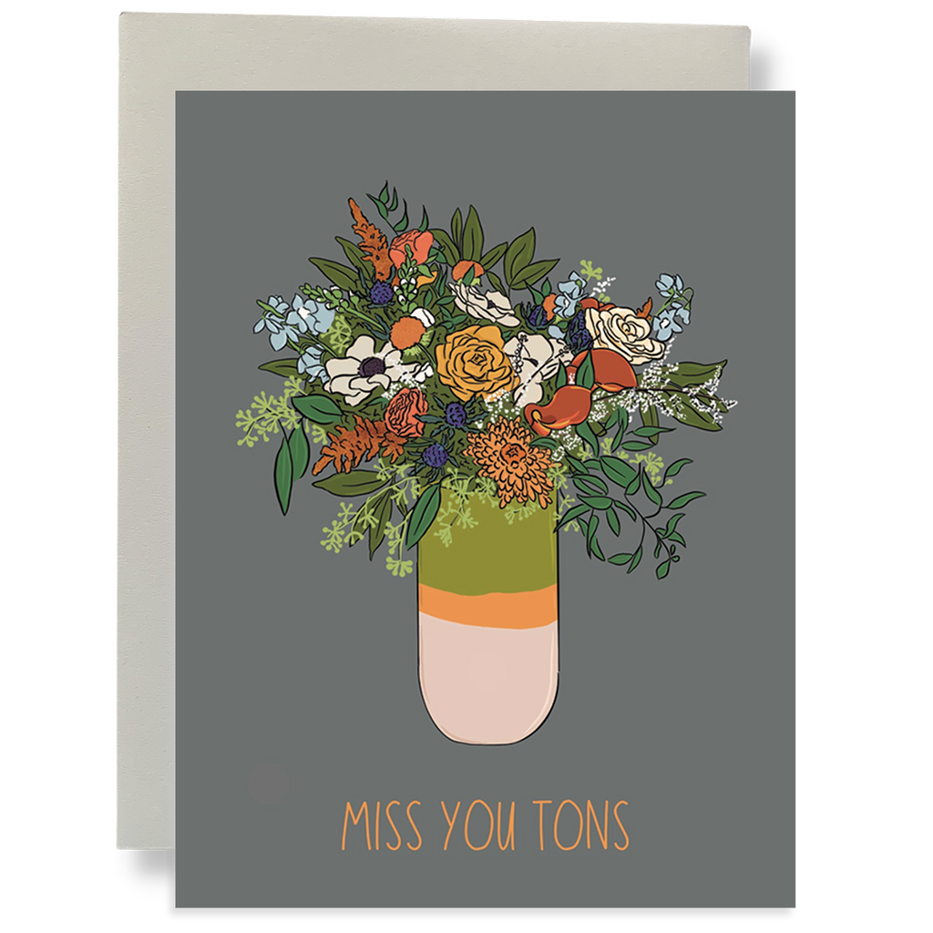 Miss You Tons Greeting Card
