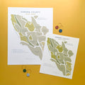 AVA Map - Sonoma County - Labeled Art Print