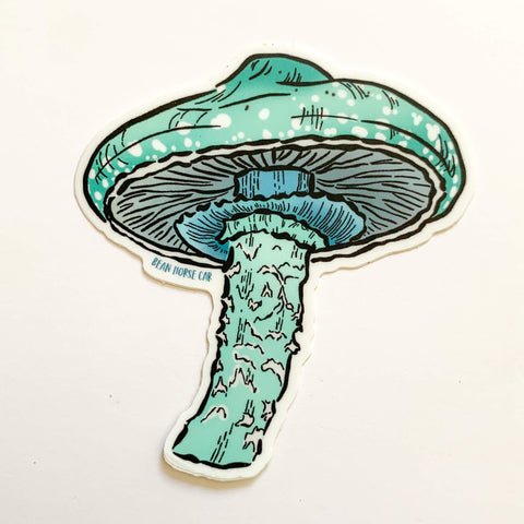 Blue Roundhead Mushroom Sticker