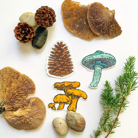 Blue Roundhead Mushroom Sticker