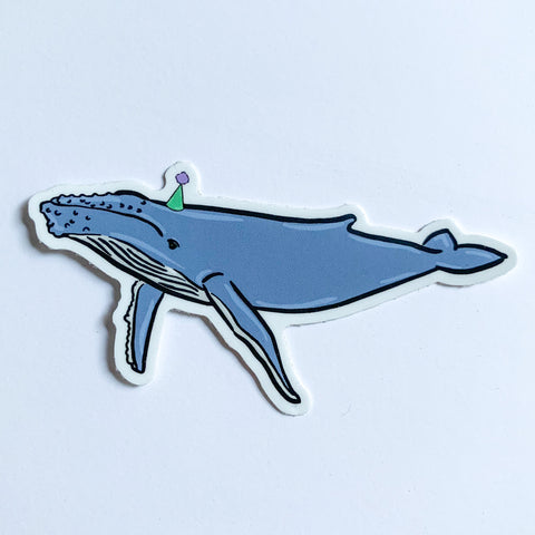 Party Humpback Whale Sticker
