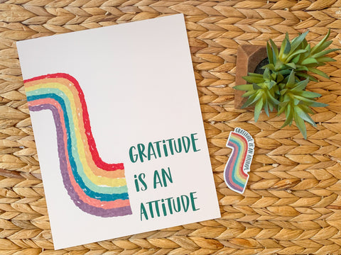 Gratitude is an Attitude Sticker