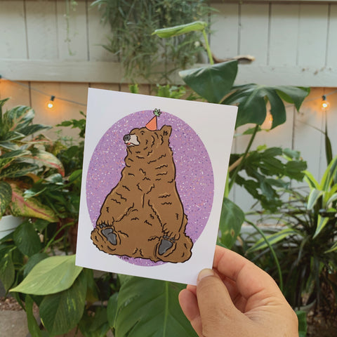 Party Bear Greeting Card